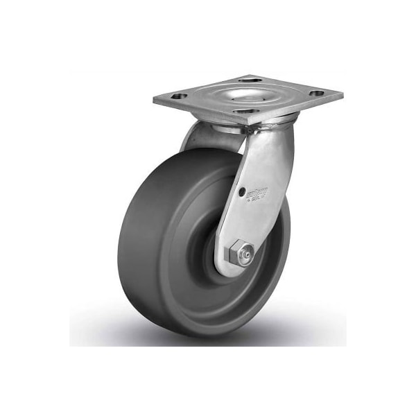 Colson 4 Series Swivel Plate Caster 4.06109.839.EN SS - Solid Elastomer 6" Dia. 1100 Lb. Cap.